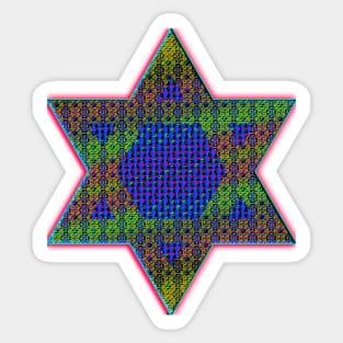 Star of David Psychedelic Sticker